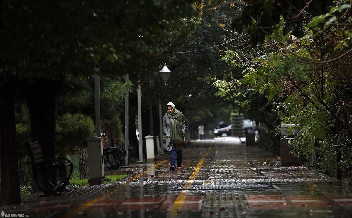 بارش باران در تهران به روایت تصویر
