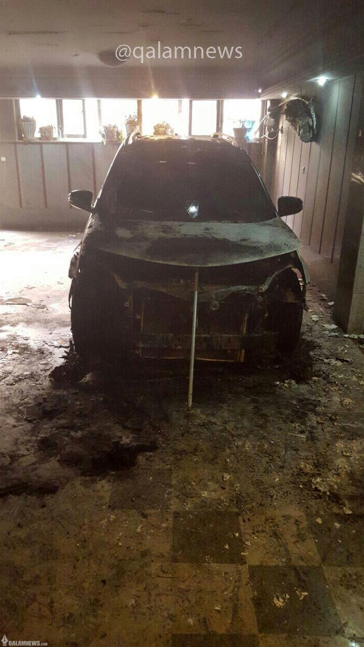 تندروها خودروی یک کاندیدای اصلاح‌طلب را به آتش کشیدند + عکس