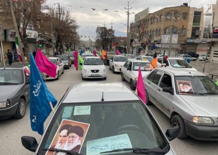 راهپیمایی خودرویی و موتوری ۲۲ بهمن در کرمانشاه آغاز شد