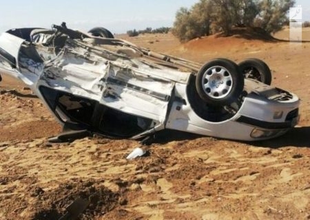 واژگونی خودرو در یک محور فرعی استان همدان ۲ کشته برجا گذاشت
