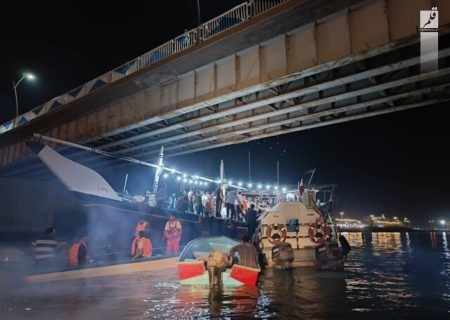 برخورد یک شناور به پل جهان‌آرا در خرمشهر