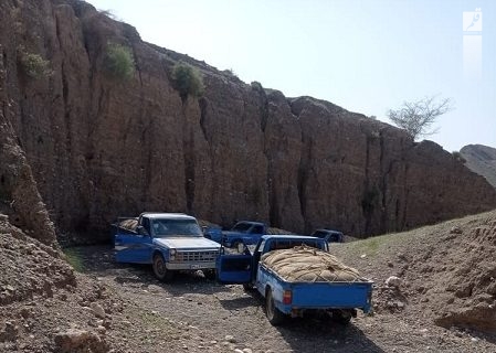 توقیف ۱۳ دستگاه خودروی حامل سوخت قاچاق در کوه های هشتبندی استان هرمزگان