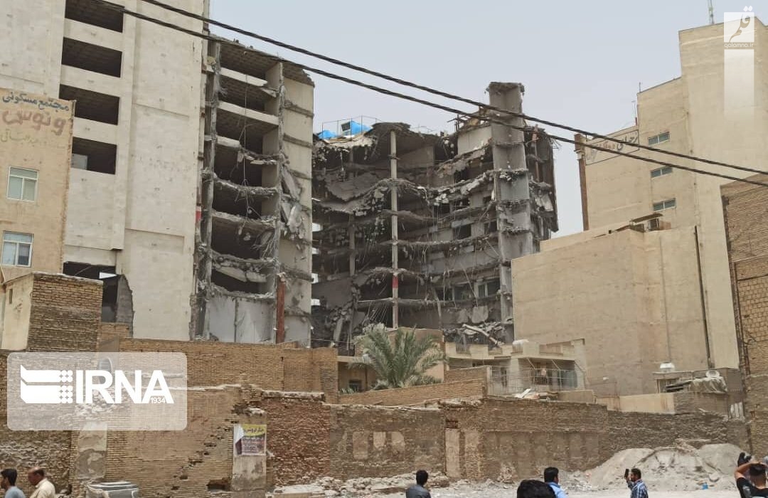 حادثه ریزش ساختمان در آبادان با یک کشته و هفت مصدوم