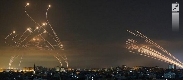 حمله راکتی مقاومت به شهرک‌های صهیونیستی مجاور غزه در پاسخ به تجاوز تل‌آویو