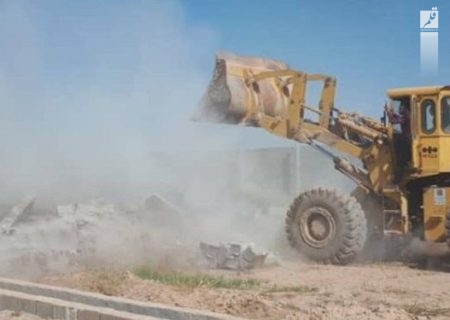 تخریب ساخت و سازهای غیرمجاز ۱۹ هکتار زمین کشاورزی در دزفول
